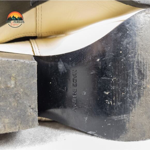 Everlane Boot Leather Made in Italy Wild Western Americana Style White Size 7 - Picture 8 of 16